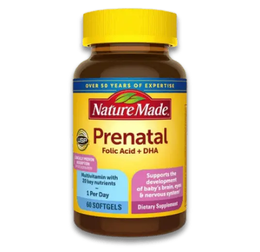 Nature Made Prenatal Multi with DHA 60 Tabs 1